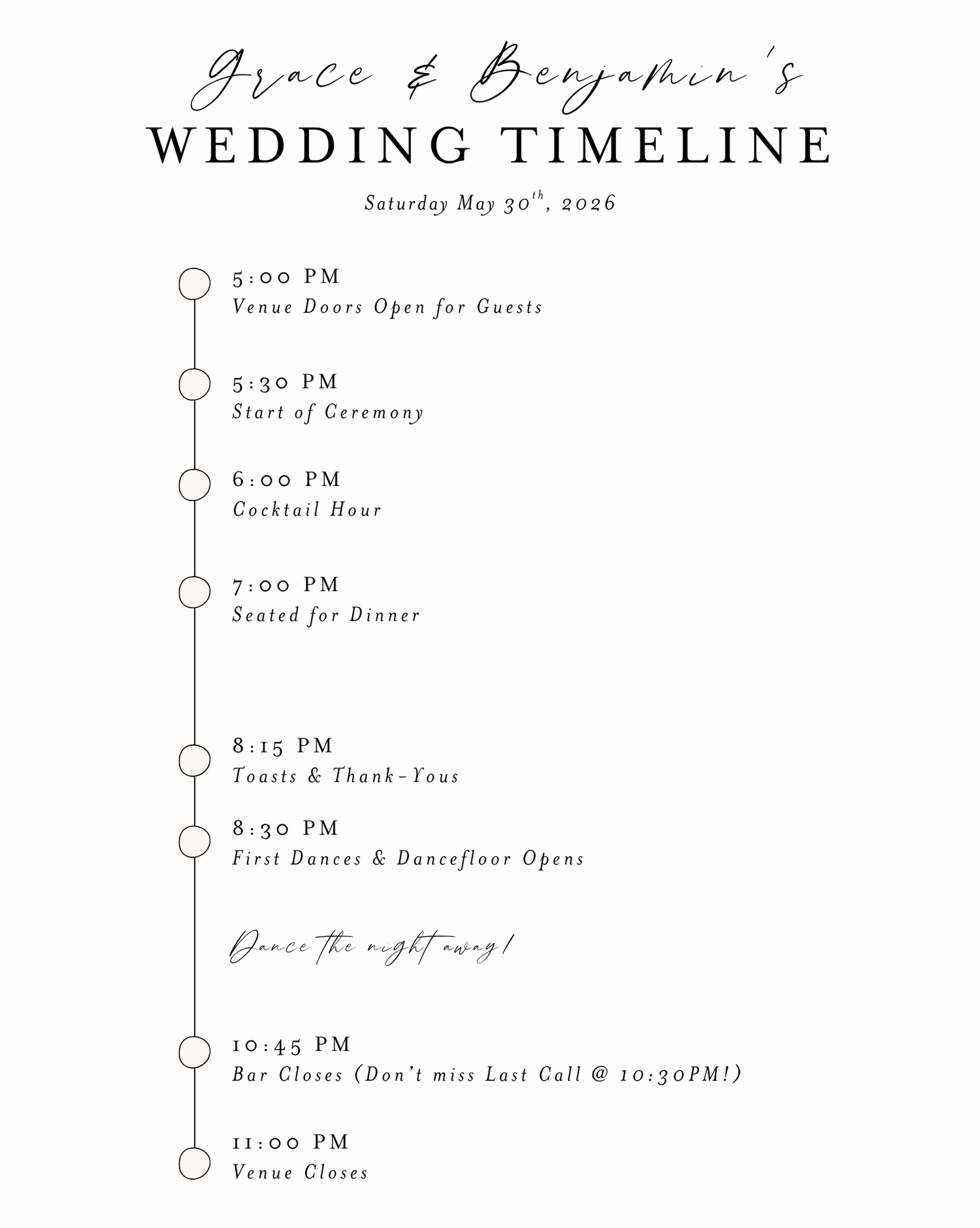 The Wedding Website of Grace Evans and Benjamin Lane