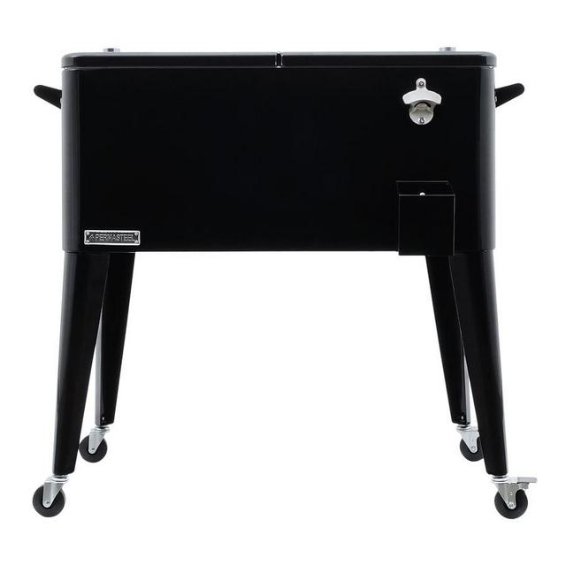 Classic Stand-Up Cooler with Bottle Opener, Black