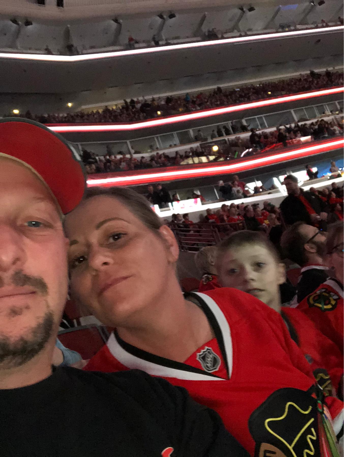 At a Blackhawk’s game