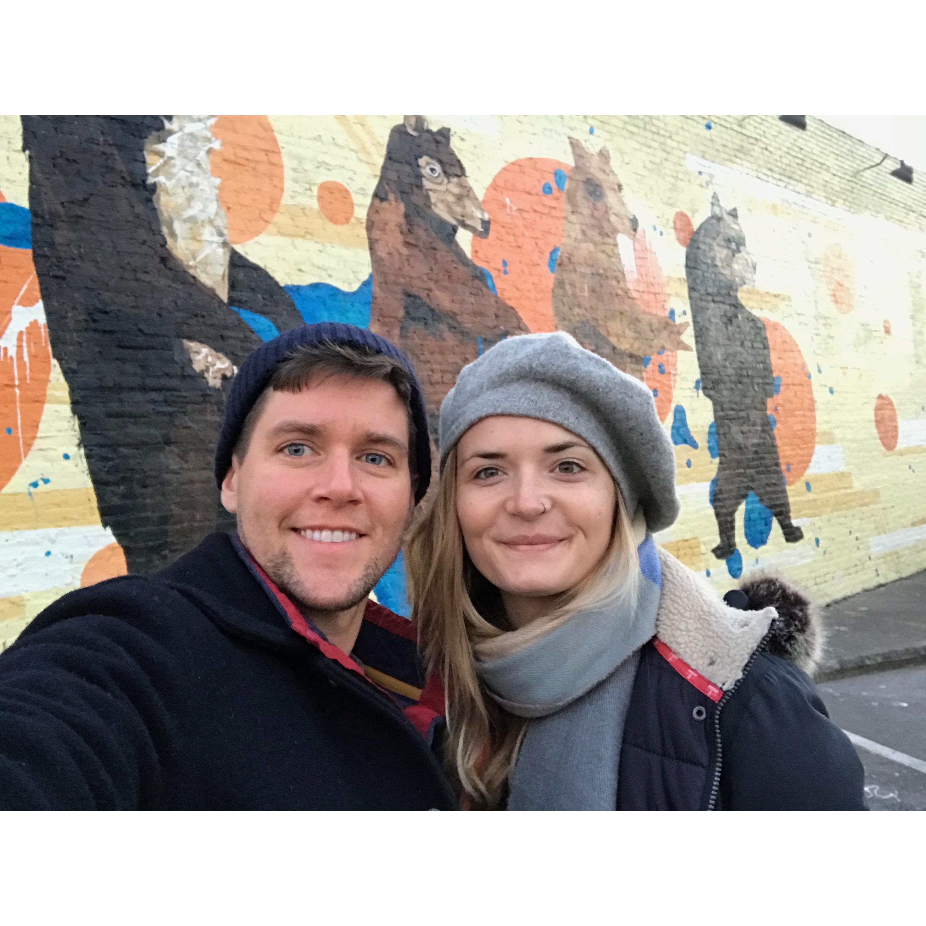 Our dear friend Leah painted this mural in Nashville so we had to stop and see it!