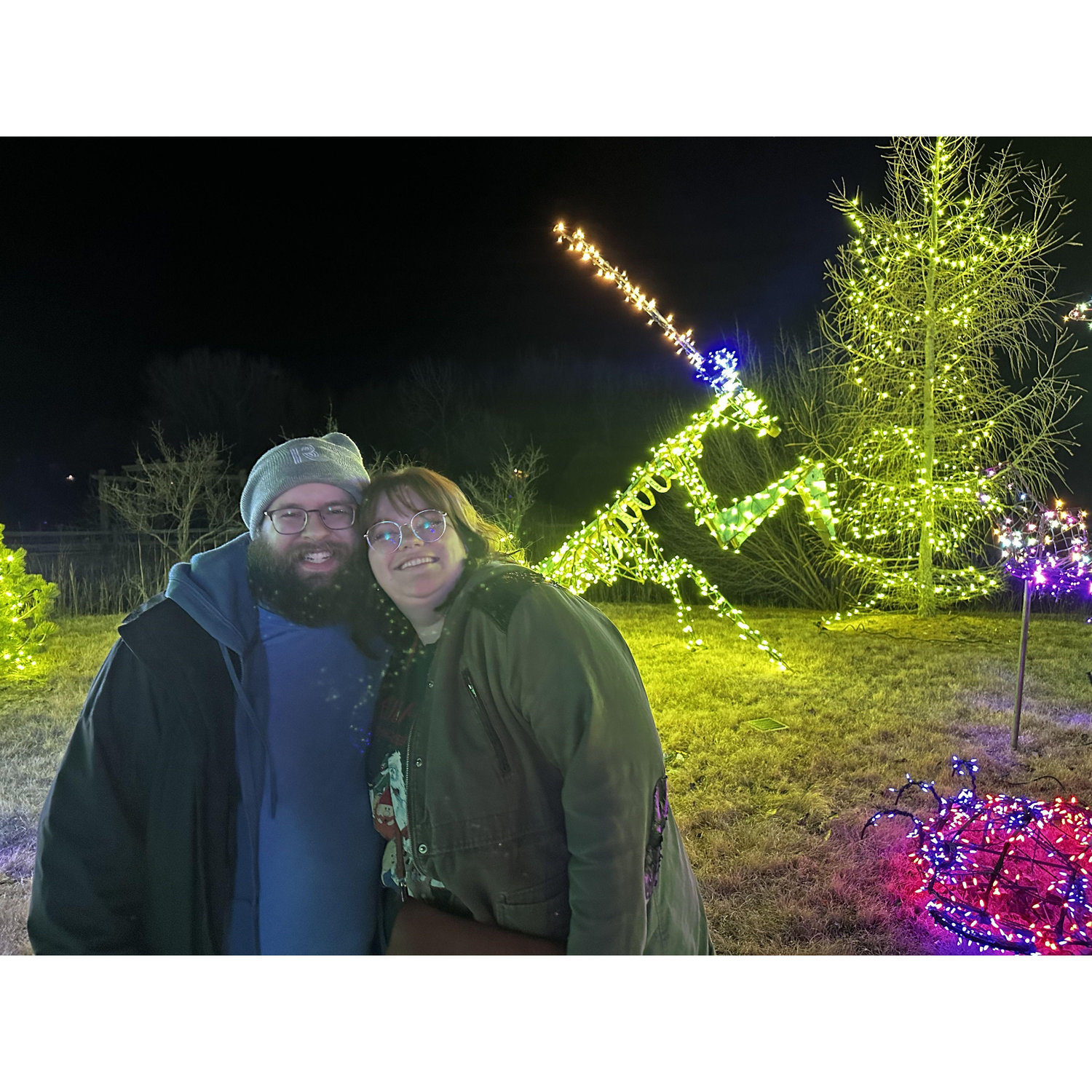 Our first holiday season together in FoCo, went to see the lights at the Gardens on Spring Creek.