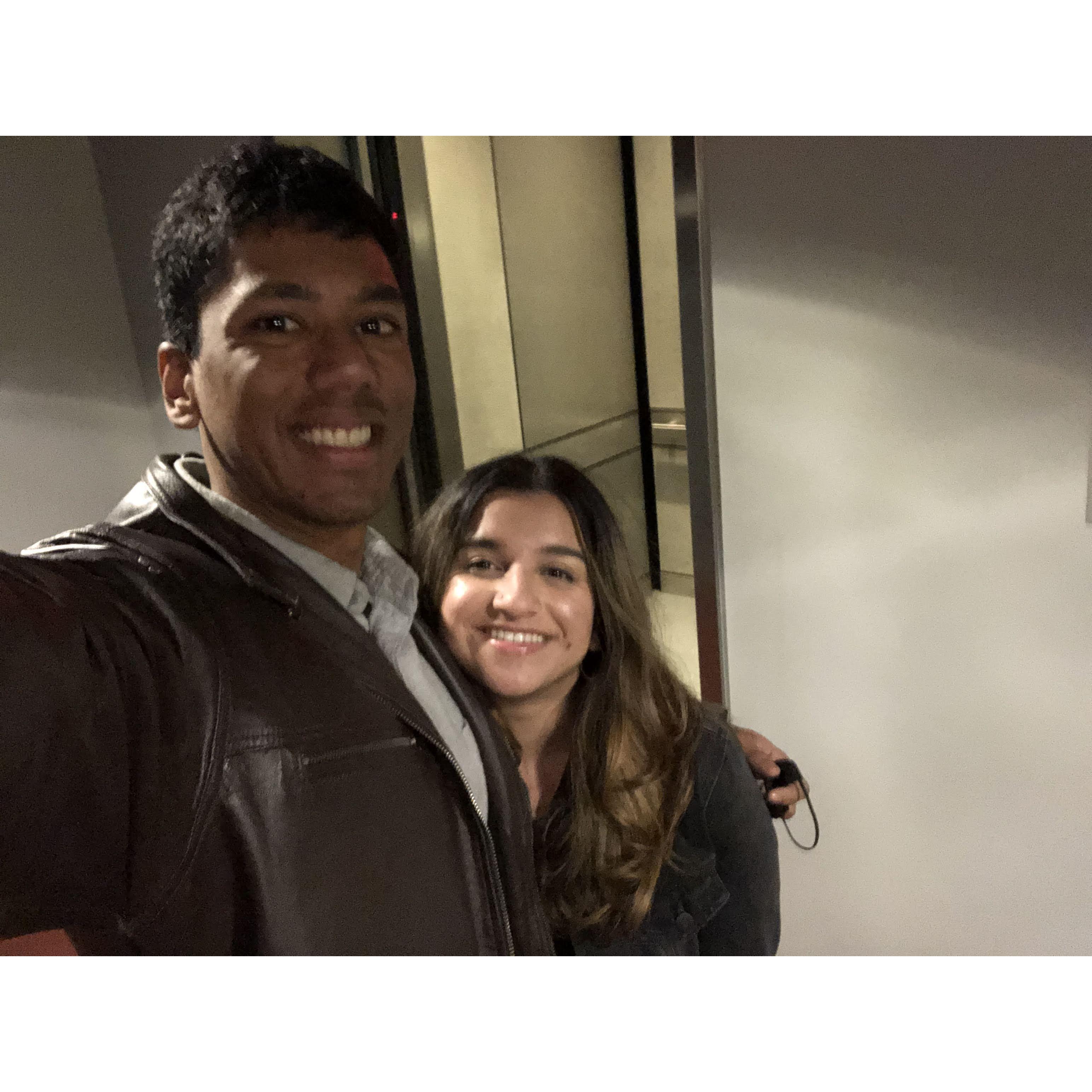 Our first picture together - ever!