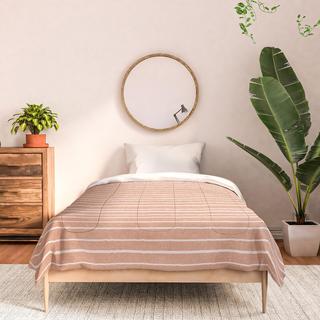 Irregular Stripes Peach Bed In Bag Comforter Set