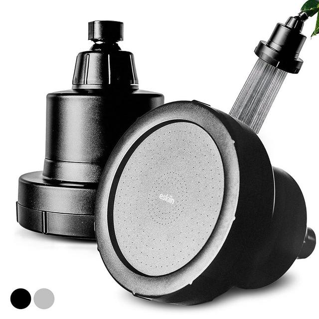 Eskiin Filtered Showerhead - Best Shower Head With Filters For Healthy Hair & Skin - High Pressure Water Softener For Hard Water - Reduce Dandruff, Protect Colored Hair, And Soothe Dry Skin (Black)