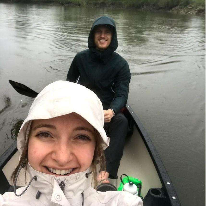 Canoeing in the rain!