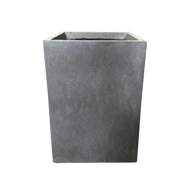 Small Kante Lightweight Tall Outdoor Square Concrete Planter Slate Gray - Rosemead Home & Garden, Inc.