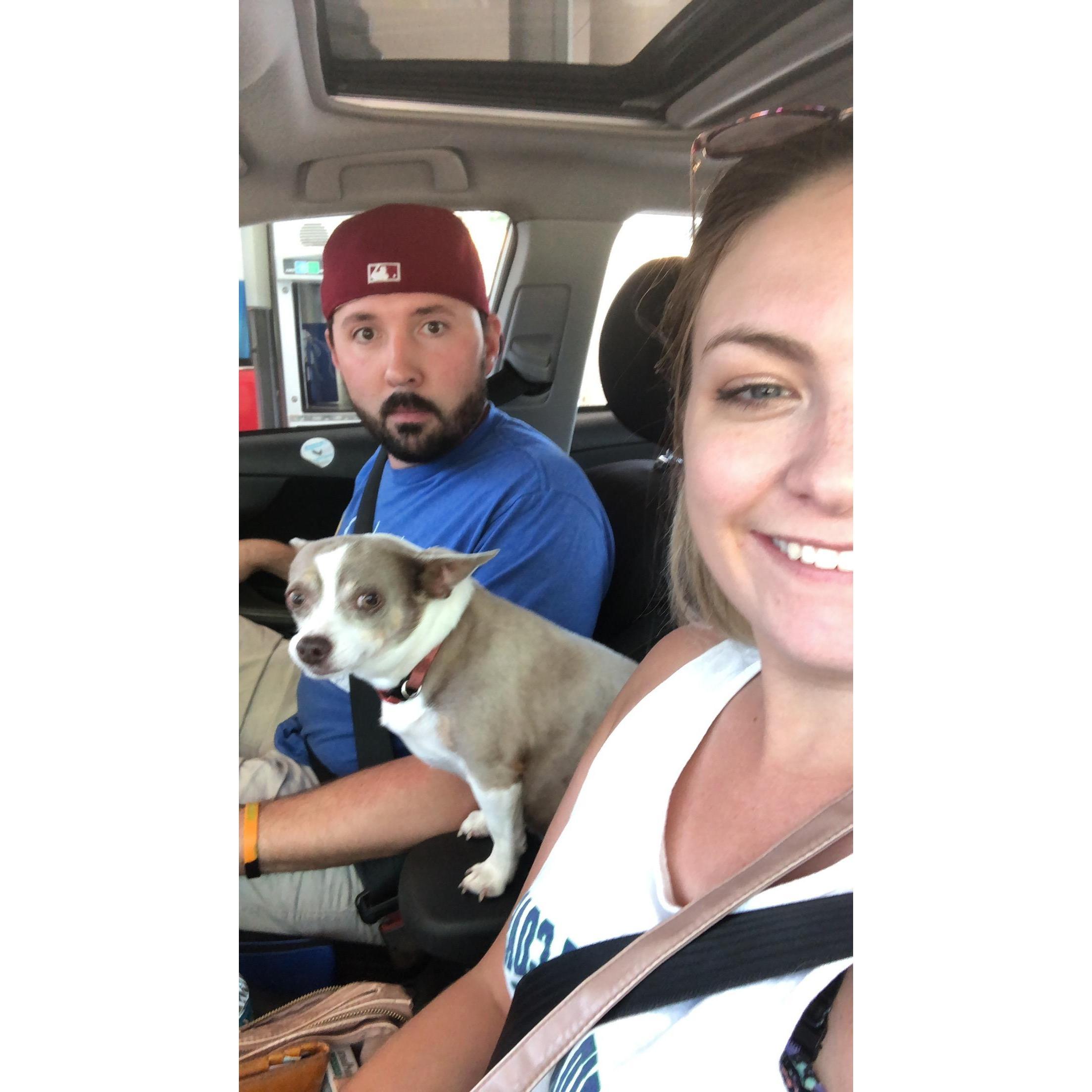 Us with Daisy whose biggest love was going for car rides