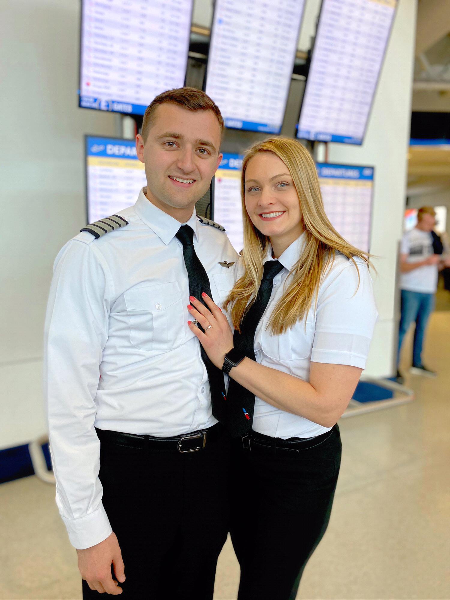We got engaged in CLT airport