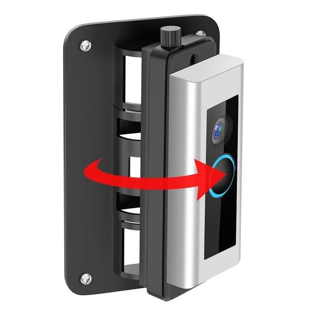 Adjustable 30° to 145° Doorbell Angle Mount Compatible with Ring Video Doorbell Wired/Pro/Pro 2, Corner Mount Kit Holder Replacement Angle Adjustment Adapter Mounting Bracket Wedge Kit for Apartment