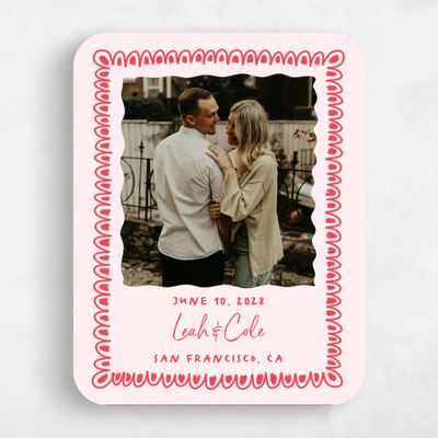 Pink Rounded Wedding Save the Date - Ceres Photo