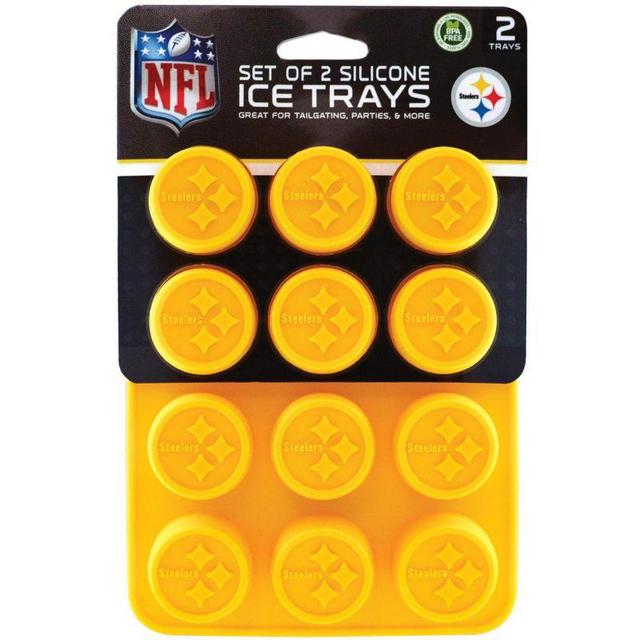 MasterPieces Game Day Set - FanPans NFL Pittsburgh Steelers - Silicone Ice Cube Trays Two Pack - Dishwasher Safe