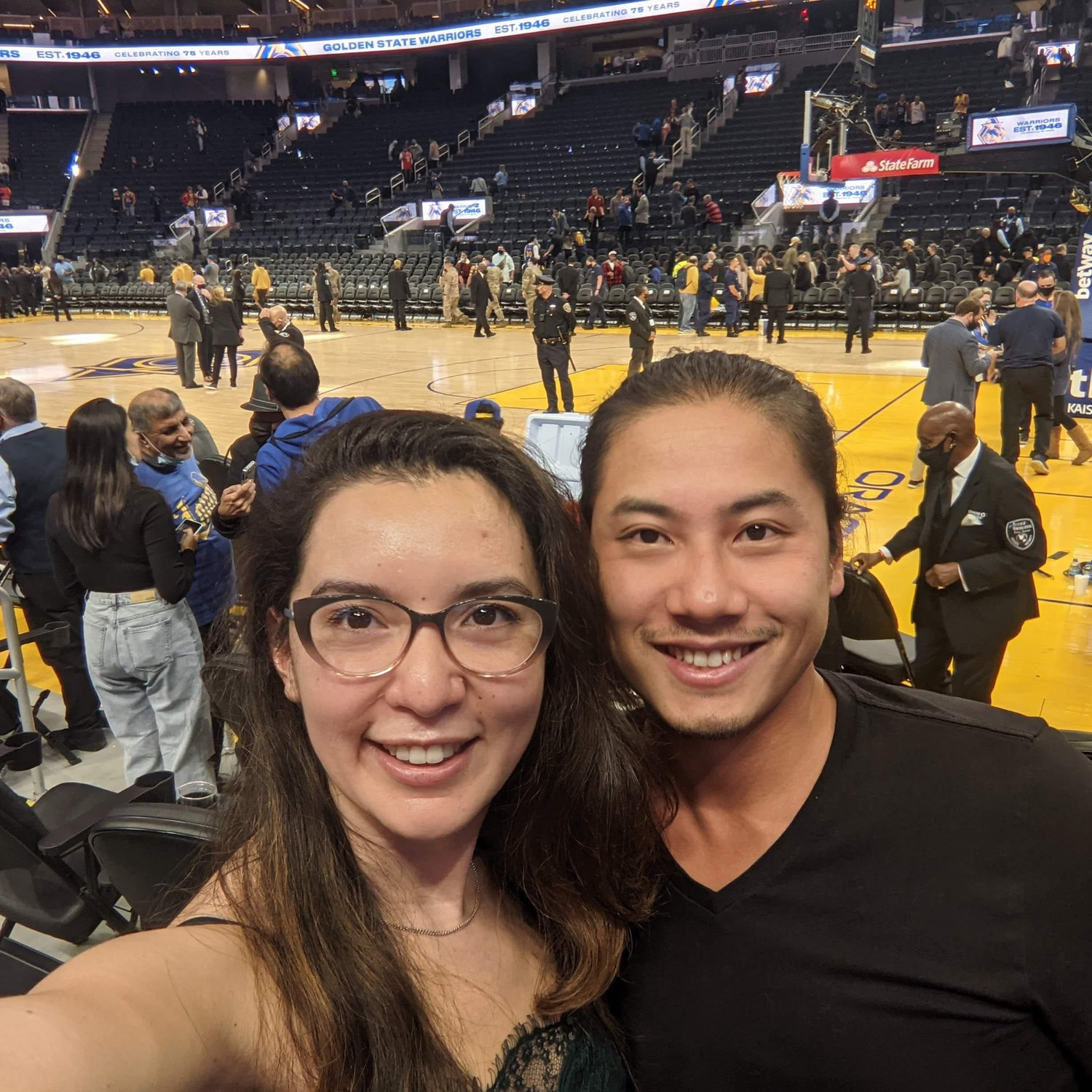 Literally the best seats ever! No better way to cheer on the Warriors! (November 2021)