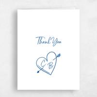 Blue Wedding Thank You - Oia Portrait