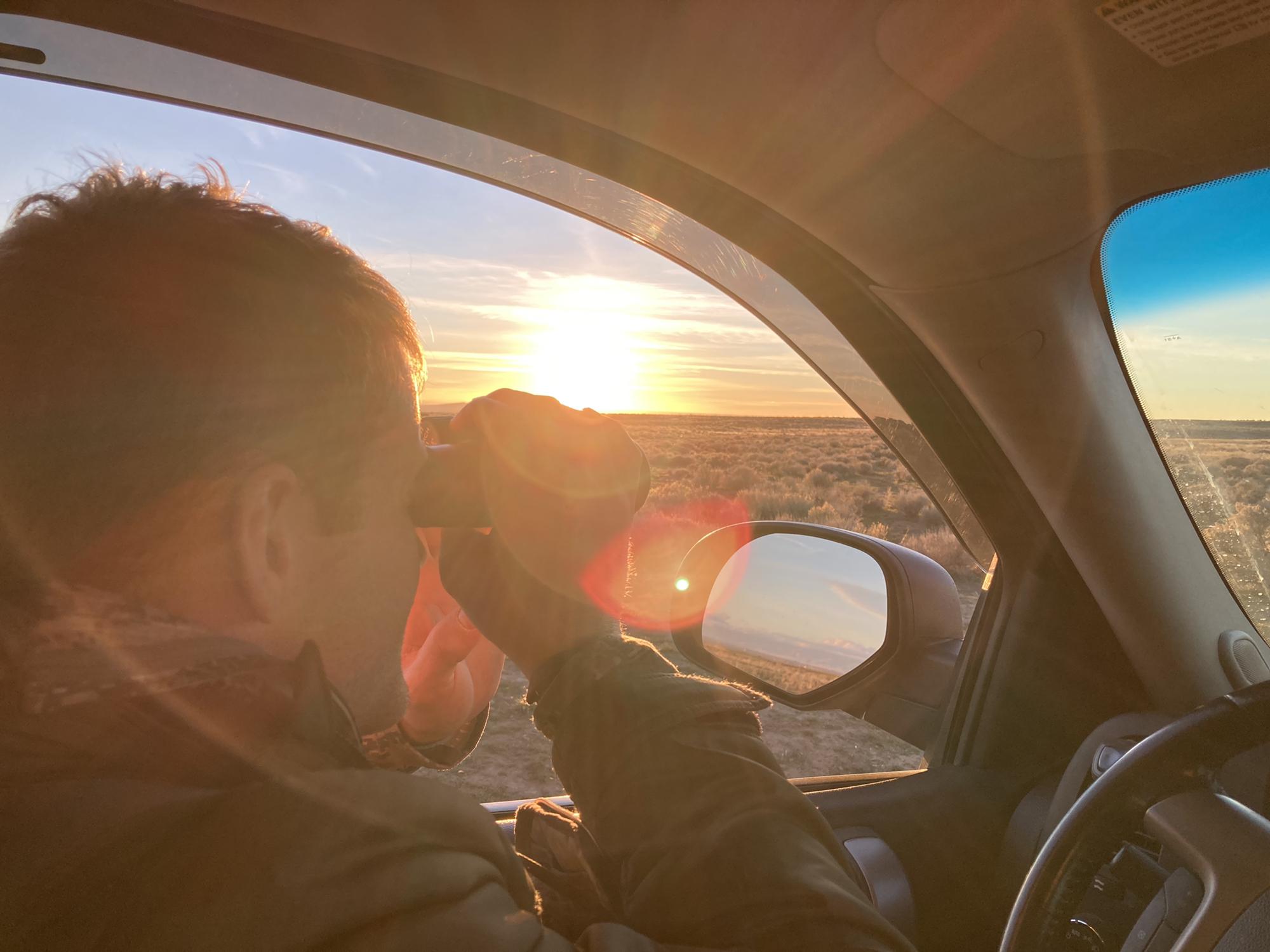 Glassing for desert deer.