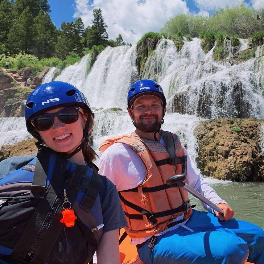 Us breaking in Tommy's new raft in 2019.