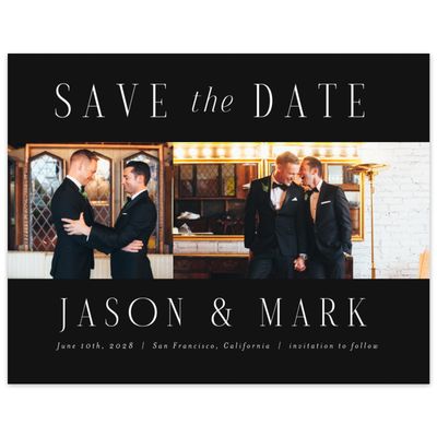 Black Wedding Digital Save the Date - Melina Multiphoto