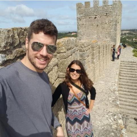 walking the obidos castle in portugal