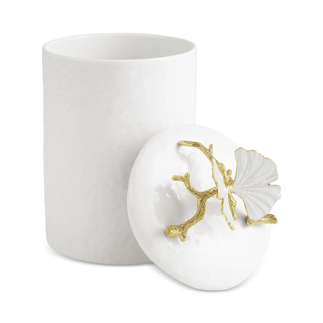 Michael Aram Butterfly Ginkgo Porcelain Canister, Small