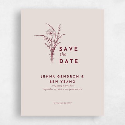 Wine, Red Wedding Save the Date - Prins Portrait