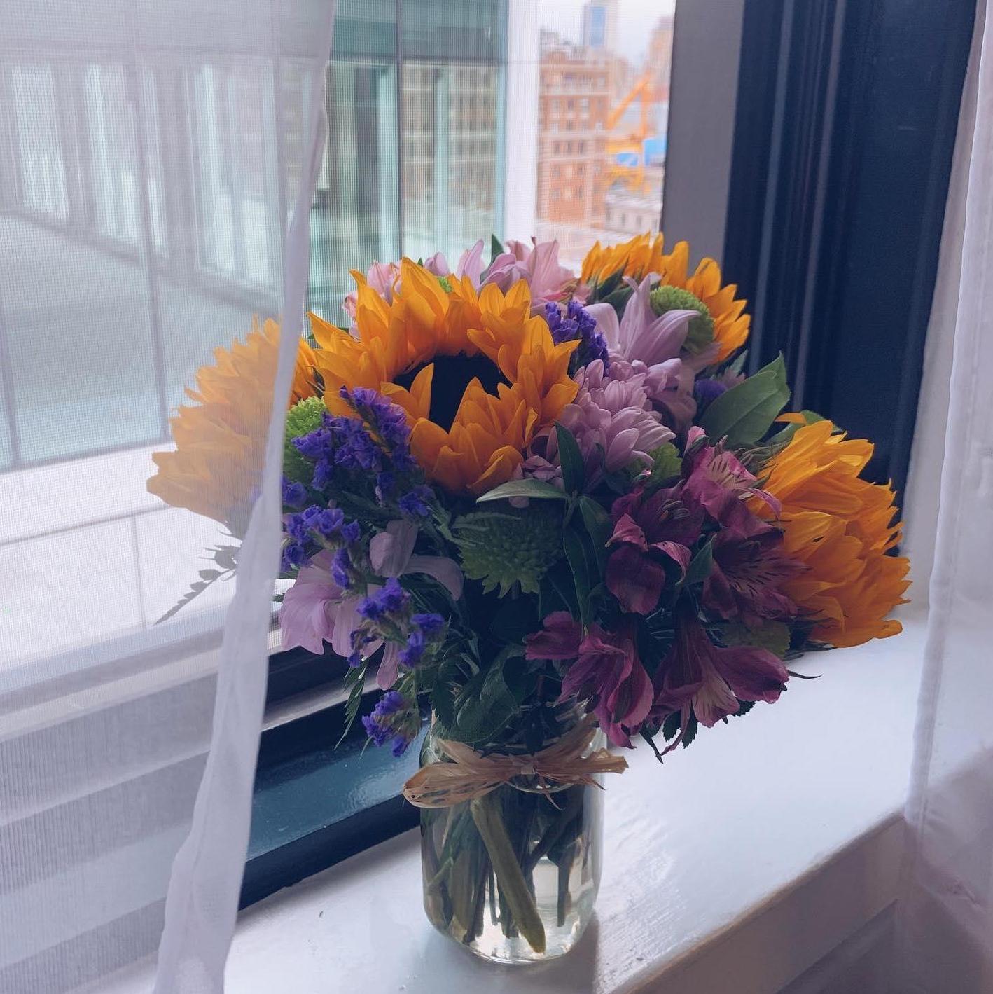 The flowers he sent to my apartment when I moved to NYC!