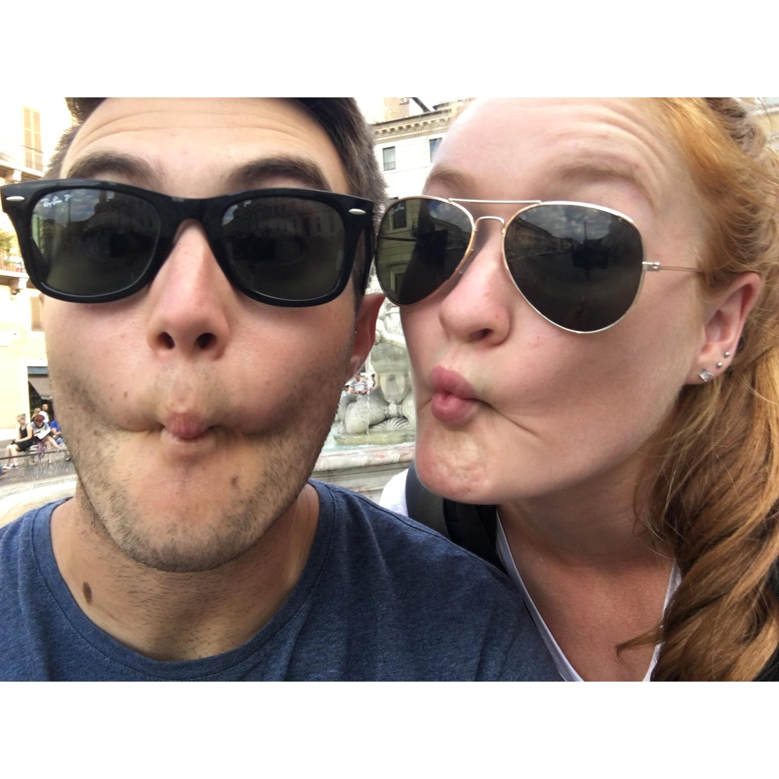 Just two bacons in love.