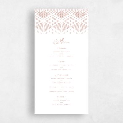 Brown Fall Wedding Menu - Wellington