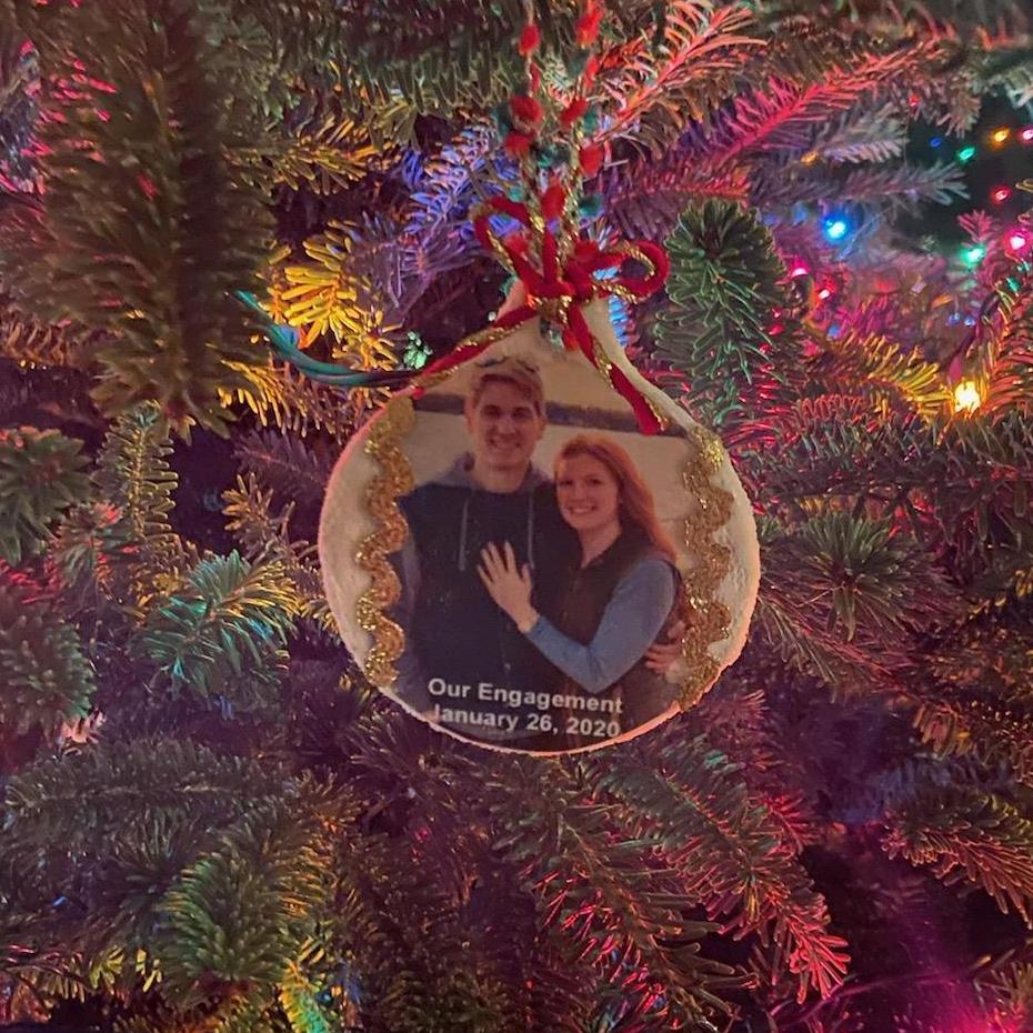 My sweet mom made this ornament for us!