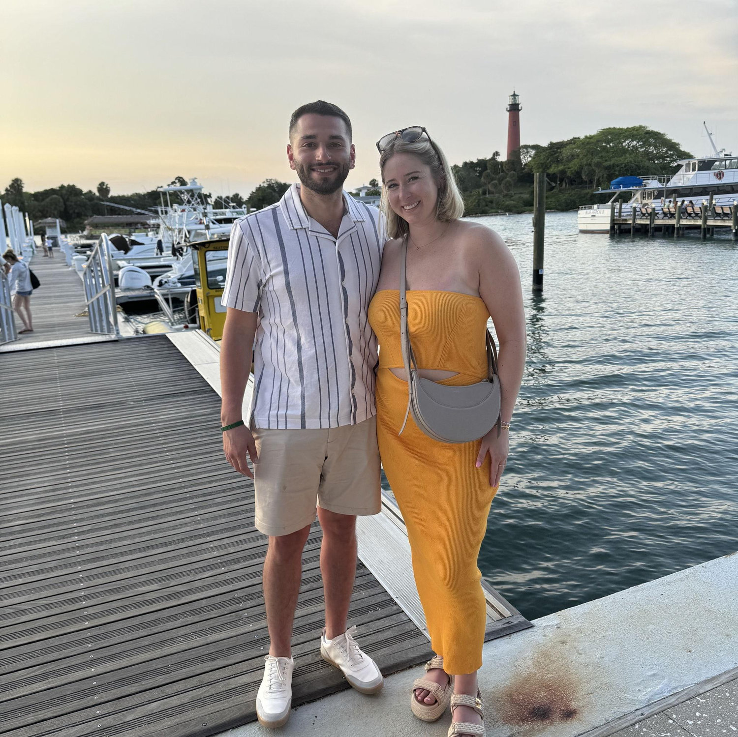 Our first trip to Florida together to visit my family. Little did we know this will be the exact view for our wedding weekend.