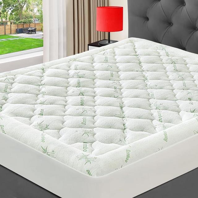 CYMULA Bedding Quilted Fitted Mattress Topper Queen Size 60x80 Inchs,Soft Mattress Cover Padded Pillow Top,Mattress Protector with 8-21" Deep Pocket,Cooling Mattress Pad