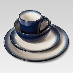 Stoneware 16pc Dinnerware Set Landon Blue - Threshold™
