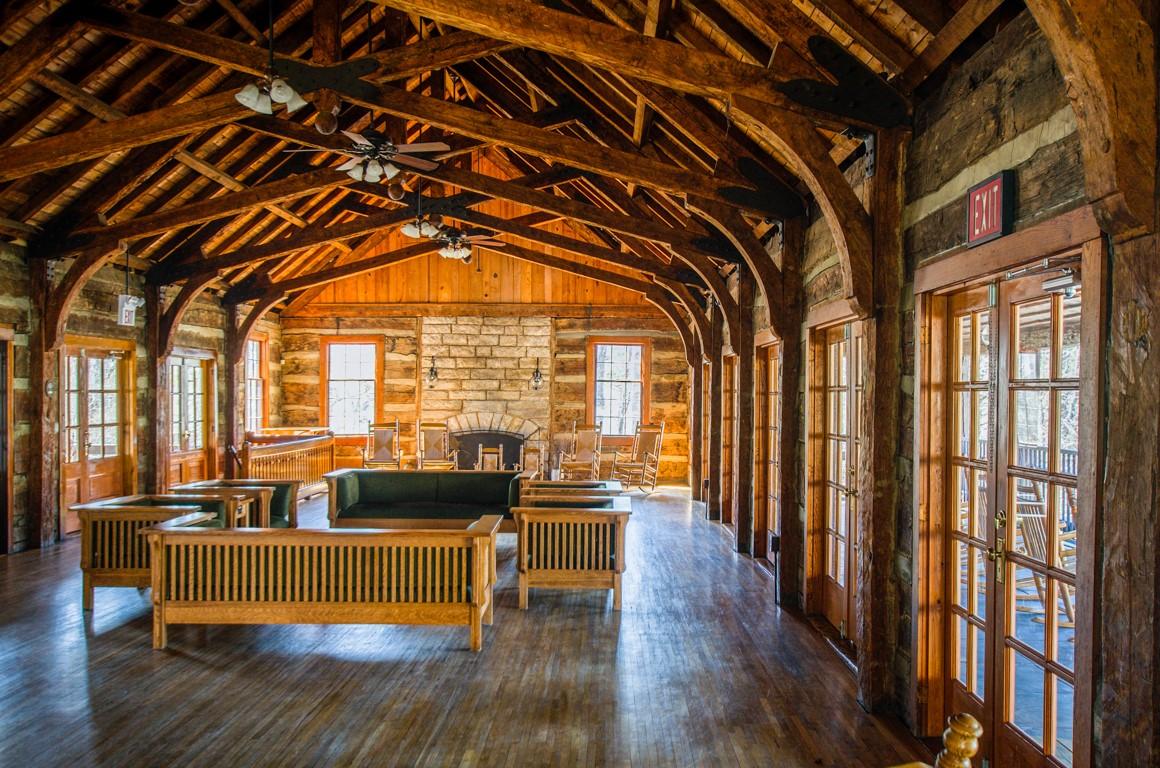 The Lodge is historic, and warm. Table Rock Mountain & the Lake are the backyard.