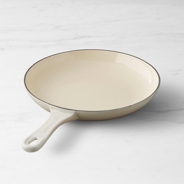 Le Creuset Enameled Cast Iron Shallow Fry Pan, 9 3/4", Meringue