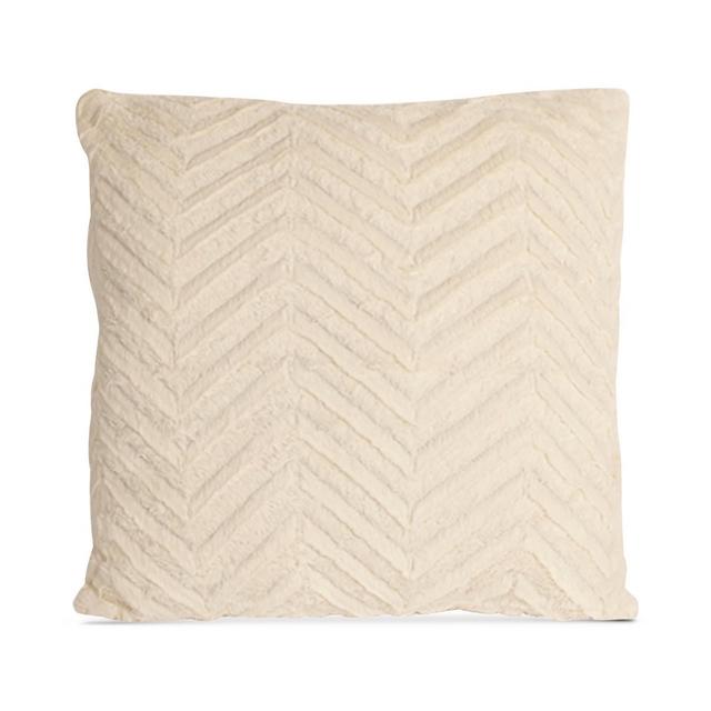 Mystic Apparel La Casa Bella Plush Chevron 18" x 18" Decorative Pillow, Created For Macy's