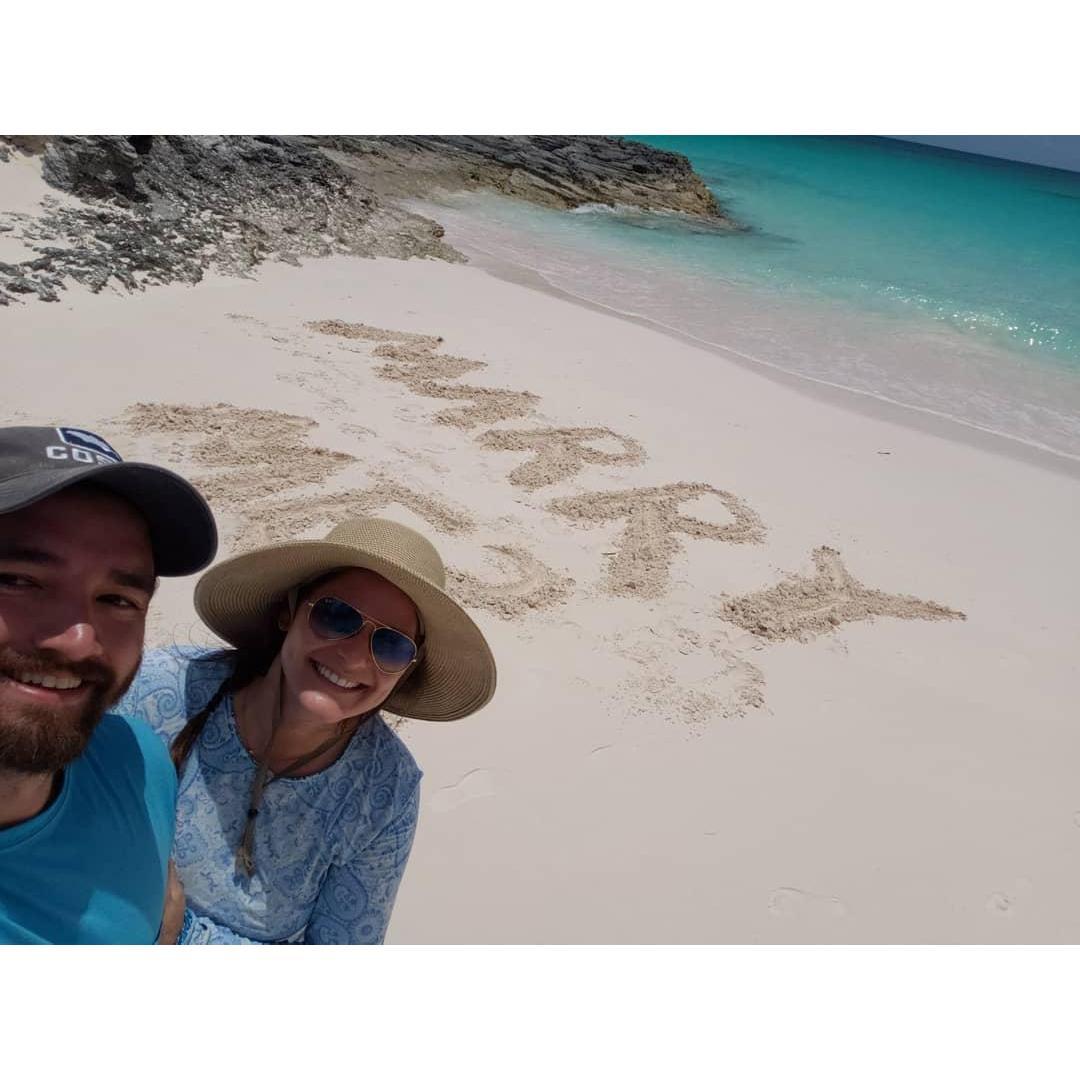 We got engaged at Lighthouse Beach on Eluethera in the Bahamas.  It was INCREDIBLE!!!!!!!