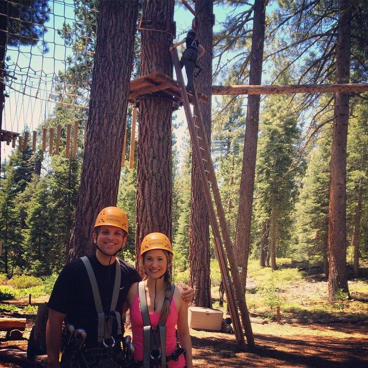 Tree Top Adventures ropes course & zip line in North Lake Tahoe. June 2015
