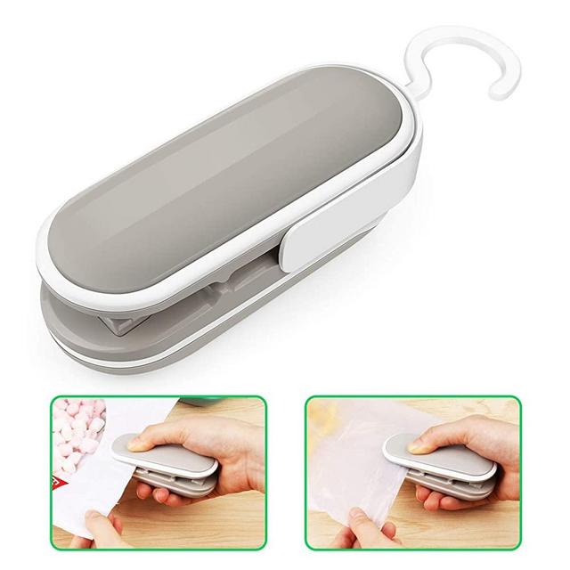 Mini Bag Sealer, Handheld Heat Vacuum Sealers, Bag Sealer Heat Seal, 2 in 1 Heat Sealer and Cutter Handheld Portable Bag Sealer