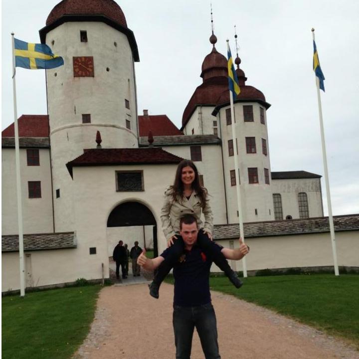 In front of Läckö Slott on Kållandsö island in Sweden