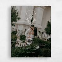Beige Wedding Thank You - Clyde Photo