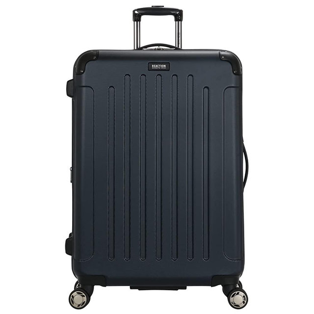 Kenneth Cole Reaction Renegade 28” Check Size Expandable Luggage Lightweight Hardside 8-Wheel Spinner Travel Suitcase Bag, Naval, inch