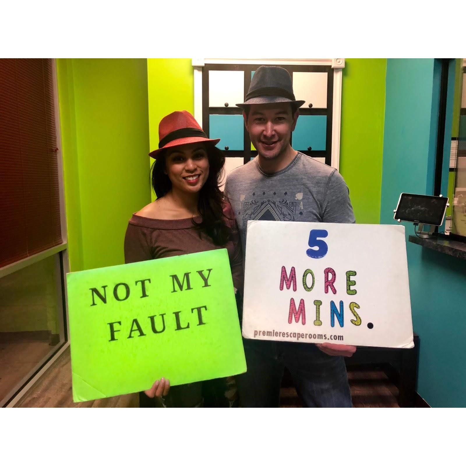 Escape room, we were SO Close!