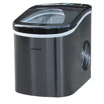 Frigidaire Portable Self Cleaning Ice Maker, Black Stainless Steel