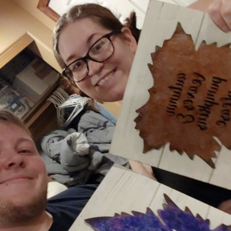 Us doing arts & crafts is something that we both LOVE to do and naturally we vibe together and bounce ideas/give suggestions off each other so well!