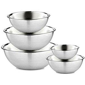 Stainless Steel Mixing Bowls by Finedine (Set of 6) Polished Mirror Finish Nesting Bowls, ¾ - 1.5 - 3 - 4 - 5 - 8 Quart - Cooking Supplies