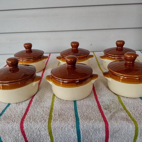 Vintage French Onion Soup Bowls with lids