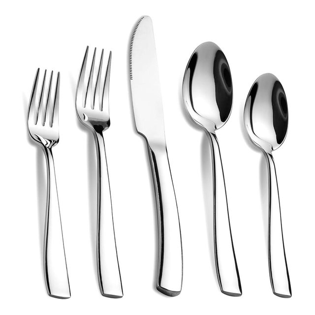 40-Piece Silverware Set, Heavy Duty Stainless Steel Flatware Cutlery Set Service for 8, Food-Grade Utensil Sets for Home Restaurant, Dishwasher Safe