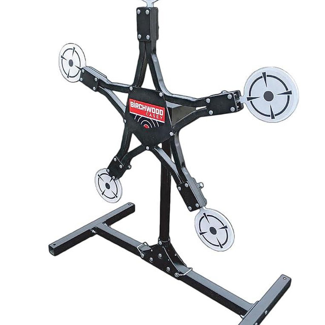 Birchwood Casey Texas Star Plinking Target with 6" Paddle Diameter - Durable Long-Lasting Foldable Metal Standing Target for Shooting