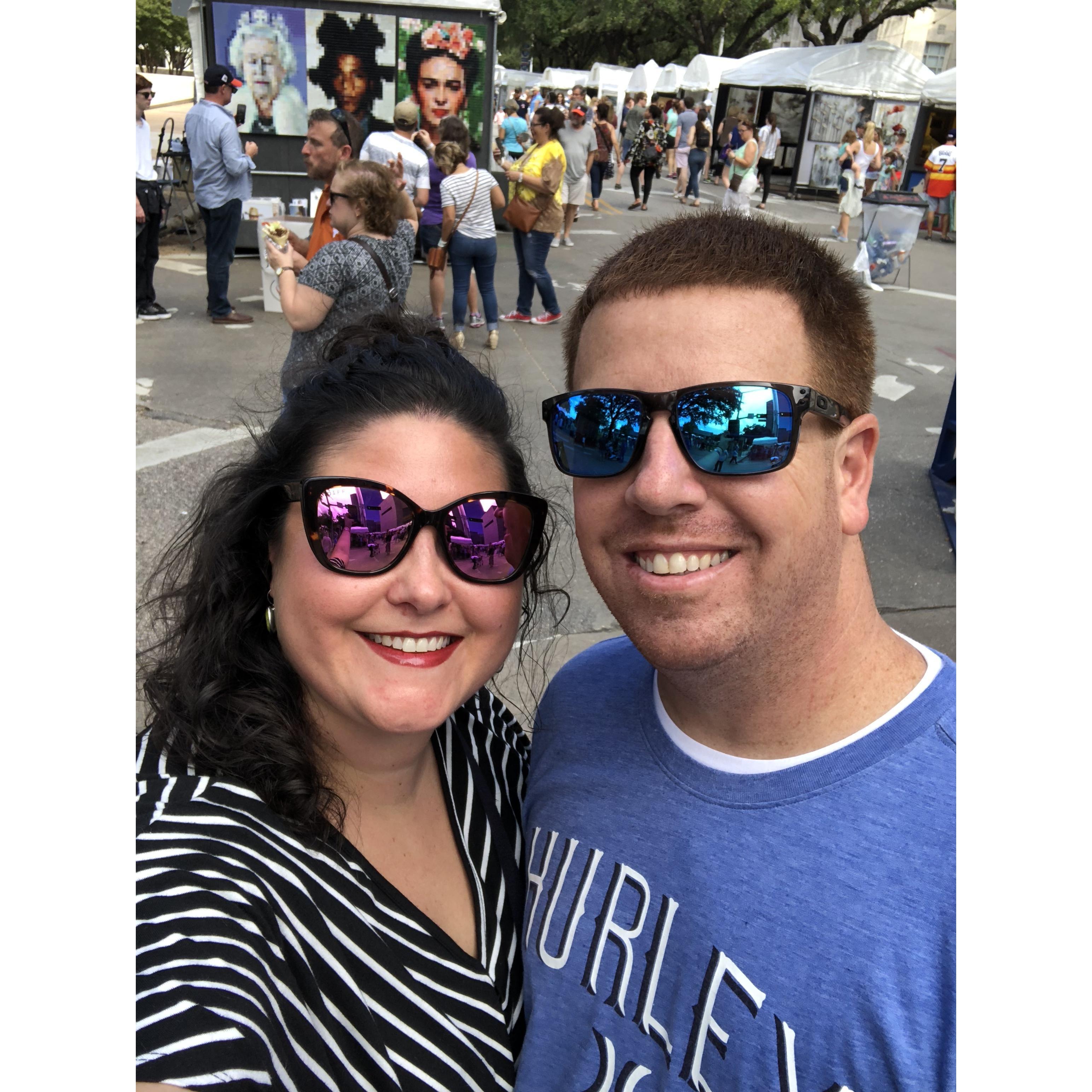 We love the festivals in Houston...Bayou City Art Festival!