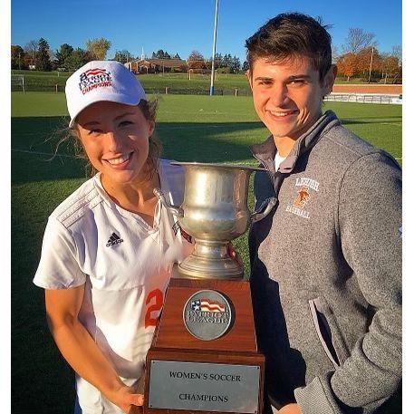 Connor and Alexis after Bucknell won the Patriot League Championship in 2016