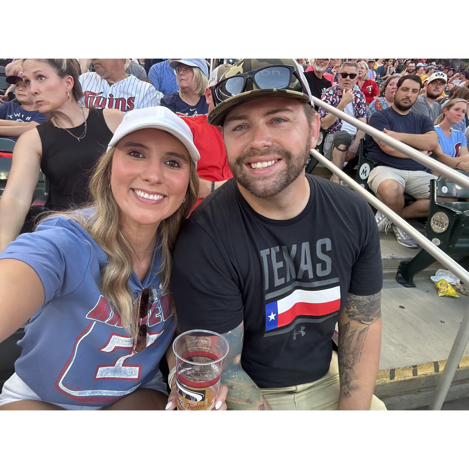 Our first Texas Rangers game together! Minneapolis, MN