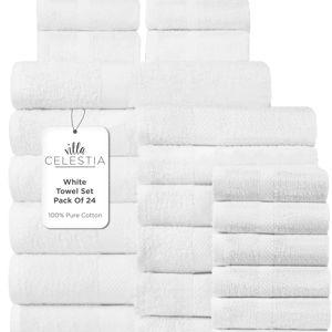 white bath towel set